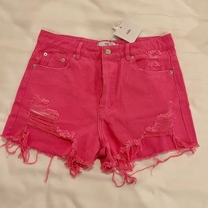 Hot Pink Adika Jean Shorts